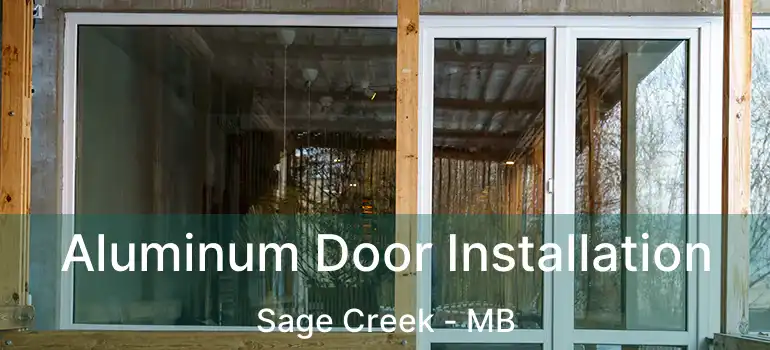  Aluminum Door Installation Sage Creek - MB