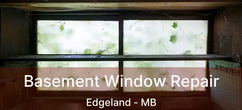  Basement Window Repair Edgeland - MB