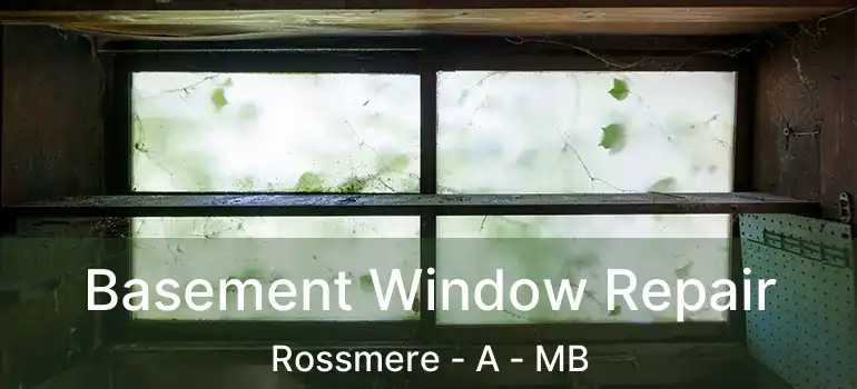  Basement Window Repair Rossmere - A - MB
