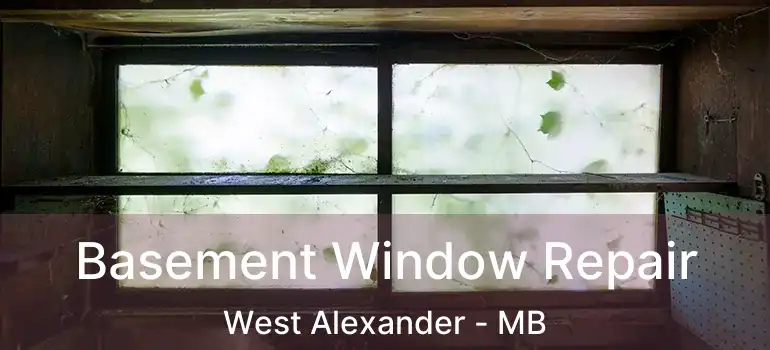  Basement Window Repair West Alexander - MB