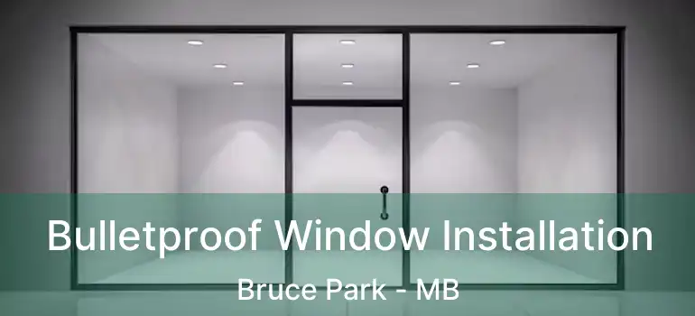  Bulletproof Window Installation Bruce Park - MB