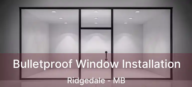  Bulletproof Window Installation Ridgedale - MB