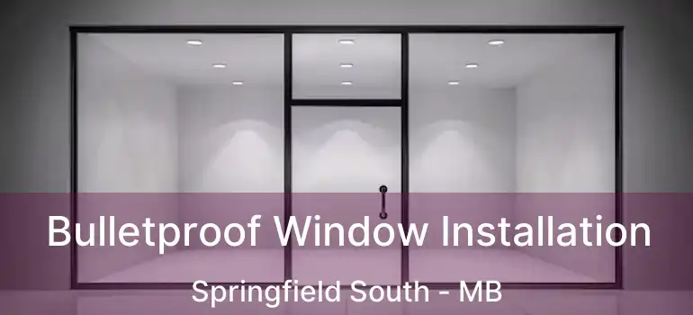  Bulletproof Window Installation Springfield South - MB