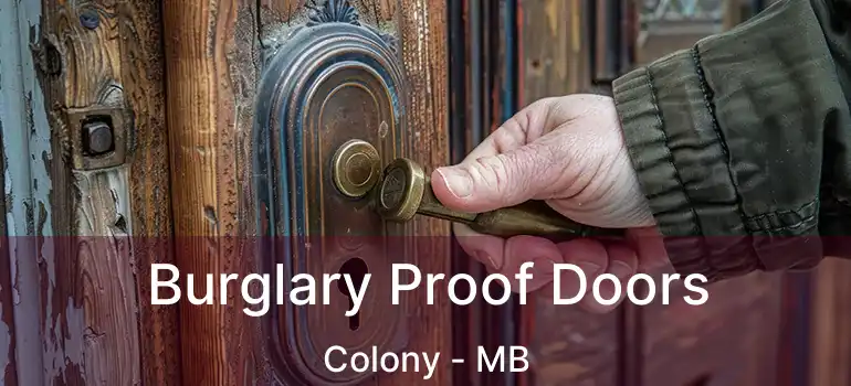  Burglary Proof Doors Colony - MB