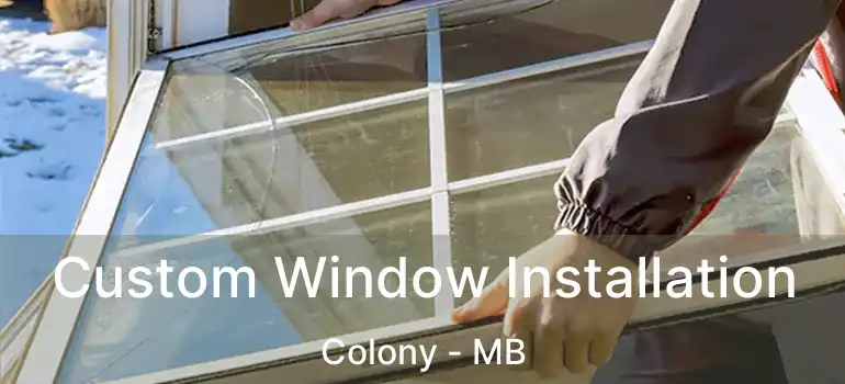  Custom Window Installation Colony - MB