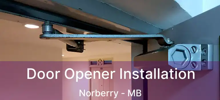  Door Opener Installation Norberry - MB