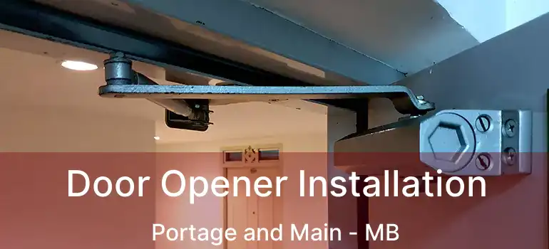  Door Opener Installation Portage and Main - MB