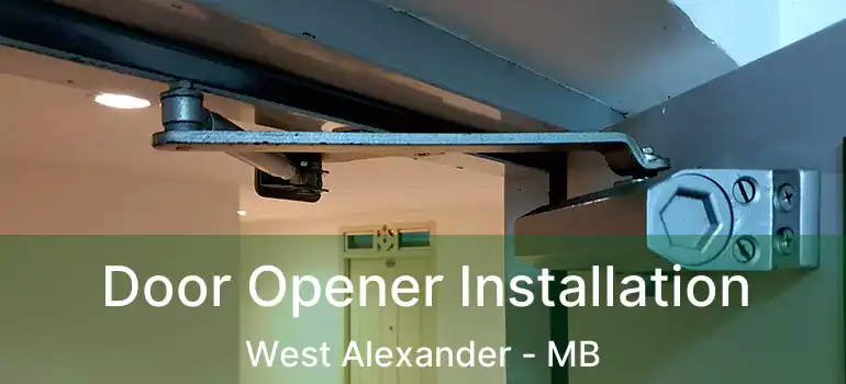  Door Opener Installation West Alexander - MB
