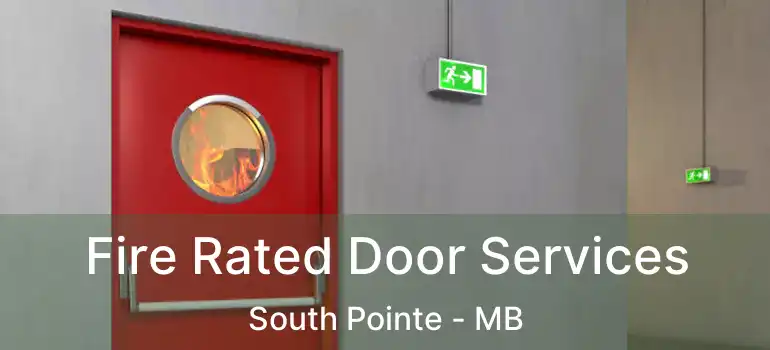  Fire Rated Door Services South Pointe - MB
