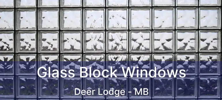  Glass Block Windows Deer Lodge - MB