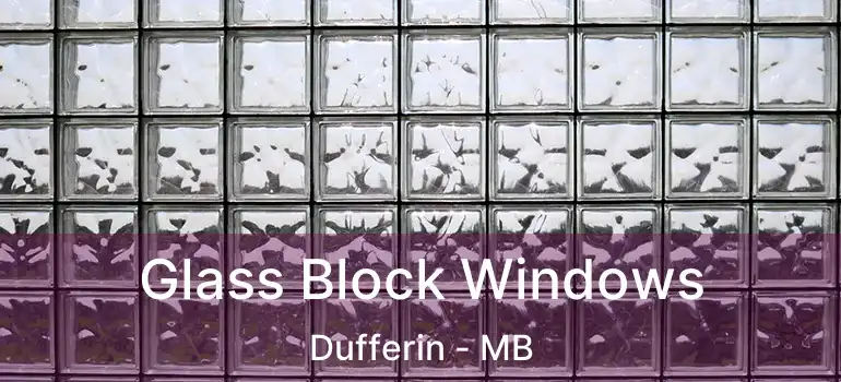  Glass Block Windows Dufferin - MB
