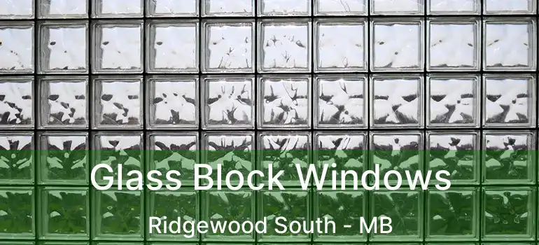  Glass Block Windows Ridgewood South - MB