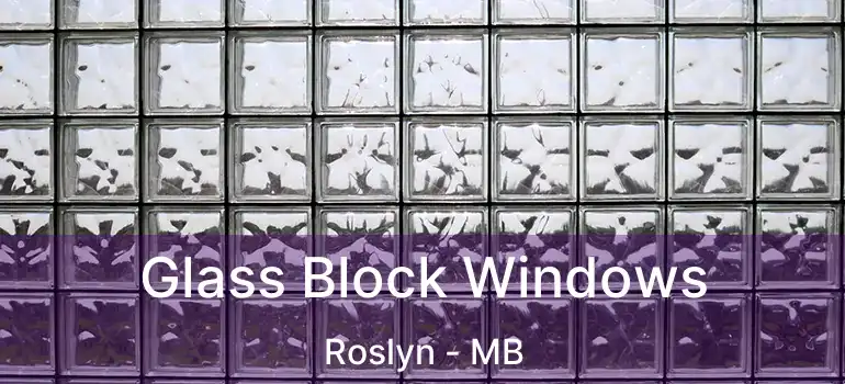  Glass Block Windows Roslyn - MB