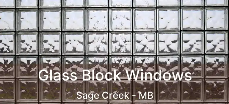  Glass Block Windows Sage Creek - MB
