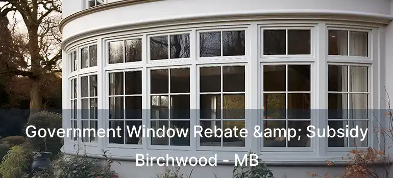  Government Window Rebate & Subsidy Birchwood - MB