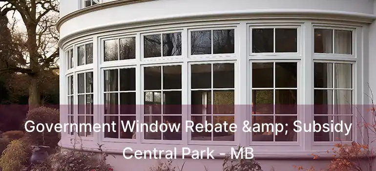  Government Window Rebate & Subsidy Central Park - MB