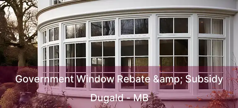  Government Window Rebate & Subsidy Dugald - MB