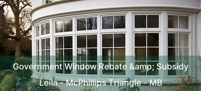 Government Window Rebate & Subsidy Leila - McPhillips Triangle - MB