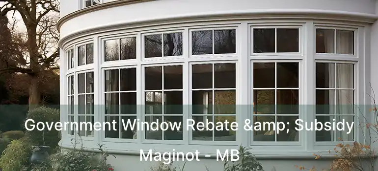  Government Window Rebate & Subsidy Maginot - MB