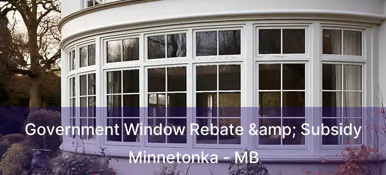  Government Window Rebate & Subsidy Minnetonka - MB