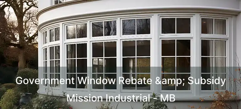  Government Window Rebate & Subsidy Mission Industrial - MB