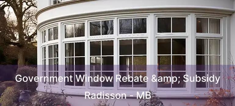  Government Window Rebate & Subsidy Radisson - MB