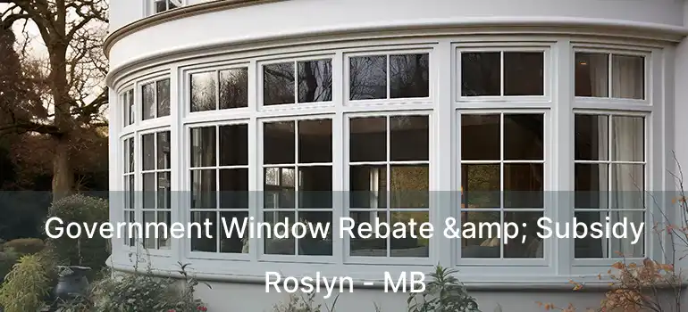  Government Window Rebate & Subsidy Roslyn - MB