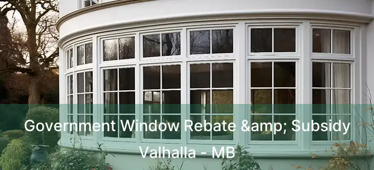  Government Window Rebate & Subsidy Valhalla - MB