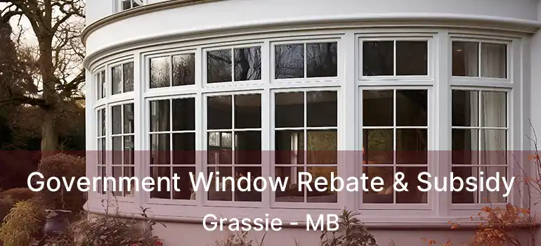  Government Window Rebate & Subsidy Grassie - MB