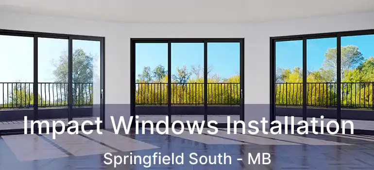  Impact Windows Installation Springfield South - MB