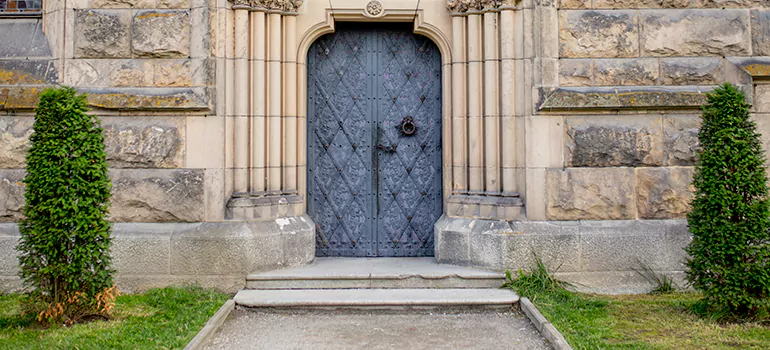 Traditional Double Front Doors in Winnipeg, Manitoba
