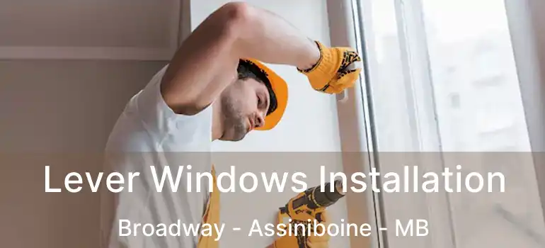  Lever Windows Installation Broadway - Assiniboine - MB