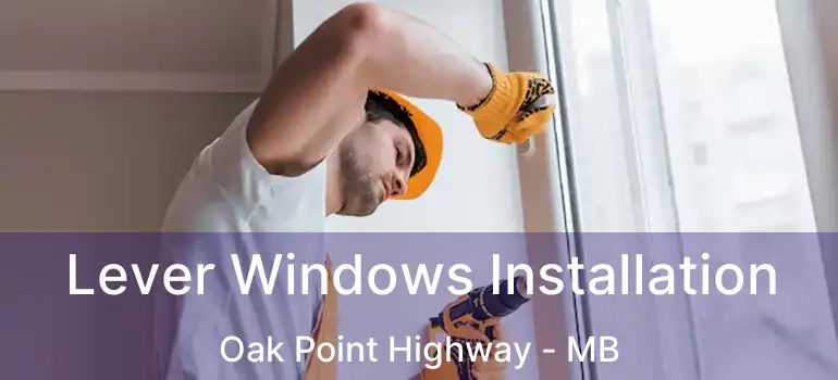  Lever Windows Installation Oak Point Highway - MB
