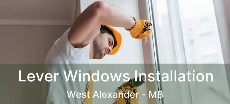  Lever Windows Installation West Alexander - MB