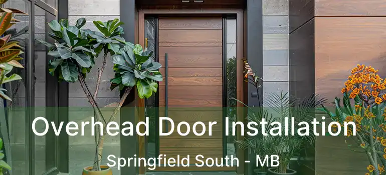  Overhead Door Installation Springfield South - MB