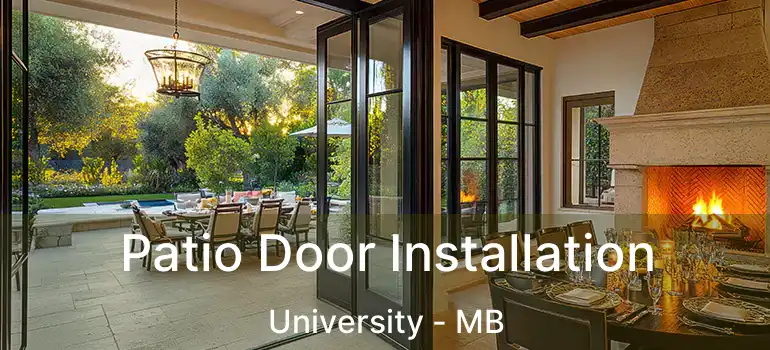  Patio Door Installation University - MB