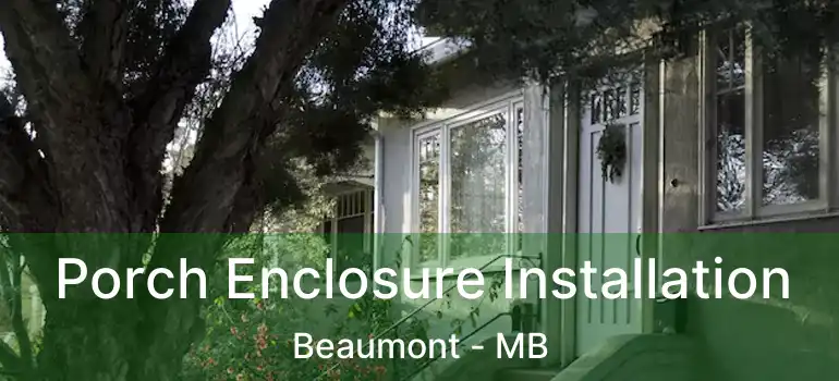  Porch Enclosure Installation Beaumont - MB