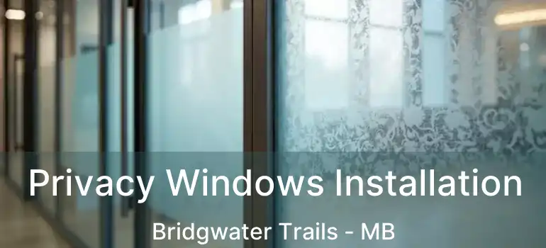  Privacy Windows Installation Bridgwater Trails - MB