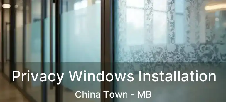  Privacy Windows Installation China Town - MB
