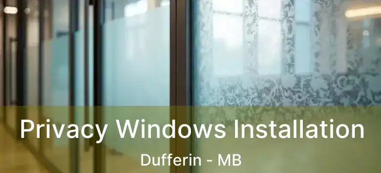  Privacy Windows Installation Dufferin - MB