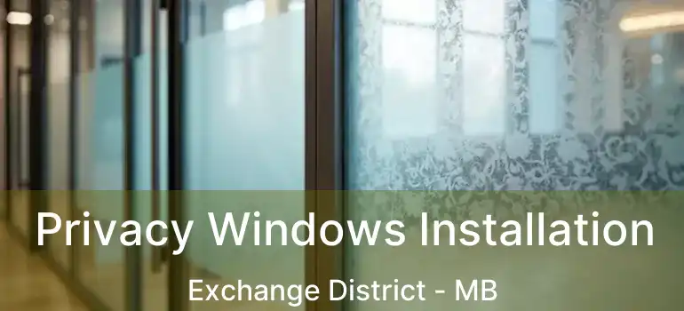  Privacy Windows Installation Exchange District - MB