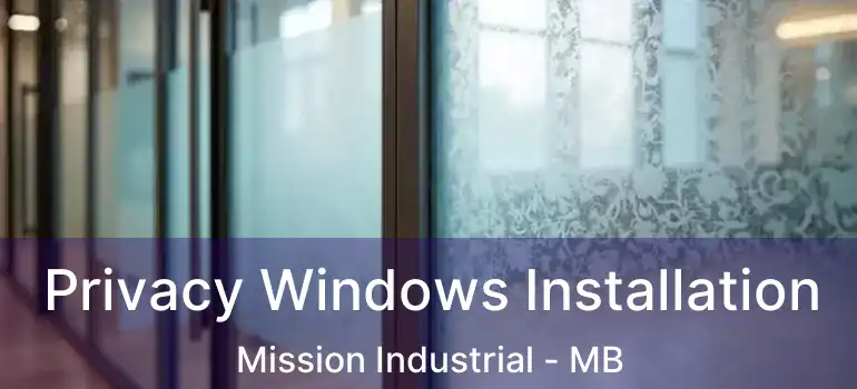  Privacy Windows Installation Mission Industrial - MB