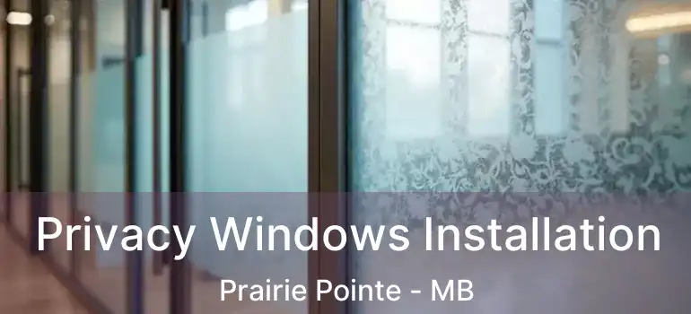  Privacy Windows Installation Prairie Pointe - MB