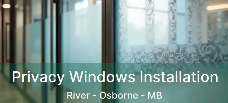  Privacy Windows Installation River - Osborne - MB