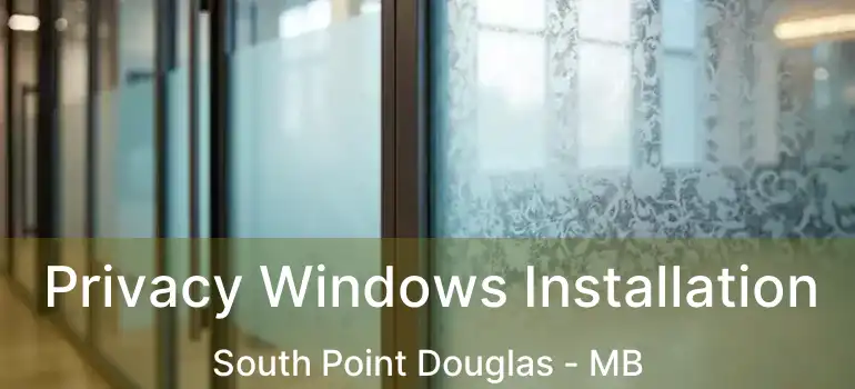  Privacy Windows Installation South Point Douglas - MB