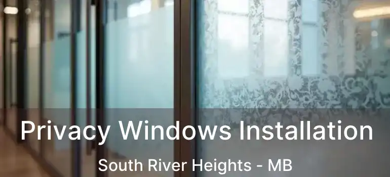  Privacy Windows Installation South River Heights - MB