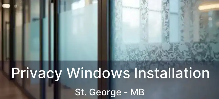  Privacy Windows Installation St. George - MB