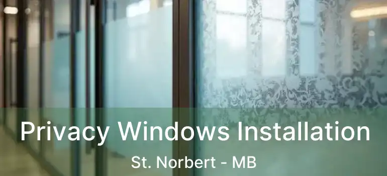  Privacy Windows Installation St. Norbert - MB