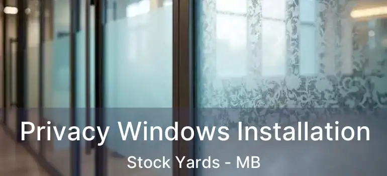  Privacy Windows Installation Stock Yards - MB