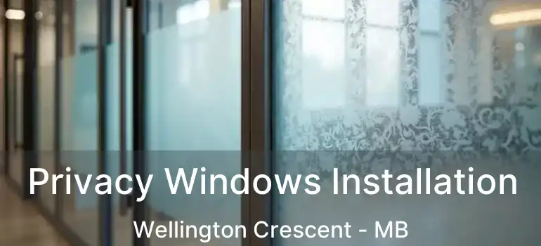  Privacy Windows Installation Wellington Crescent - MB